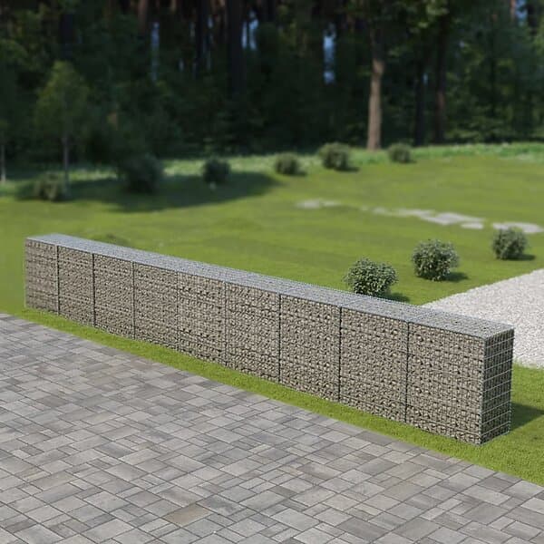 vidaXL Gabionmur i galvaniserat stål 900x50x100 cm 143588