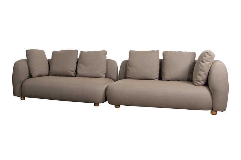 Cane-Line Capture 4-sitssoffa Taupe 2st 2-sitsavslut HV