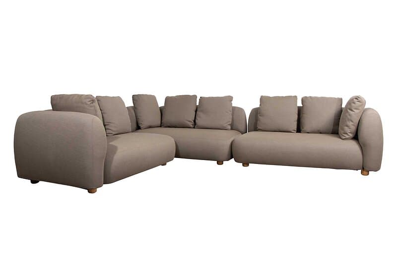 Cane-Line Capture hörnsoffa Taupe 2st 2-sitsavslut H & 2-sitsavslut V
