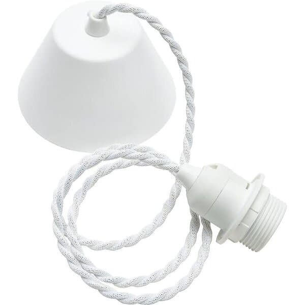 PRhome Takupphänge Tvinnad tvinnad Vit sladd 1,2m CT-01-N