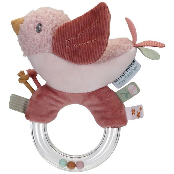 Little Dutch Flowers & Butterflies Rattle Ring Bird