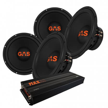 GAS Audio Power 4-pack MAD S2-15D2 & MAX A2-2500,1DL, baspaket