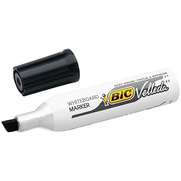 BIC Whiteboardpenna Velleda 1781, sned, 3,5-5,5mm, 4 färger/fp