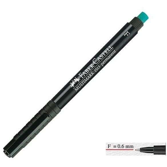 Faber Märkpenna Castell Svart, fine, 10st 10st