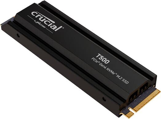 Crucial T500 2TB M.2 NVMe PCIe Gen 4 Med Värmespridare