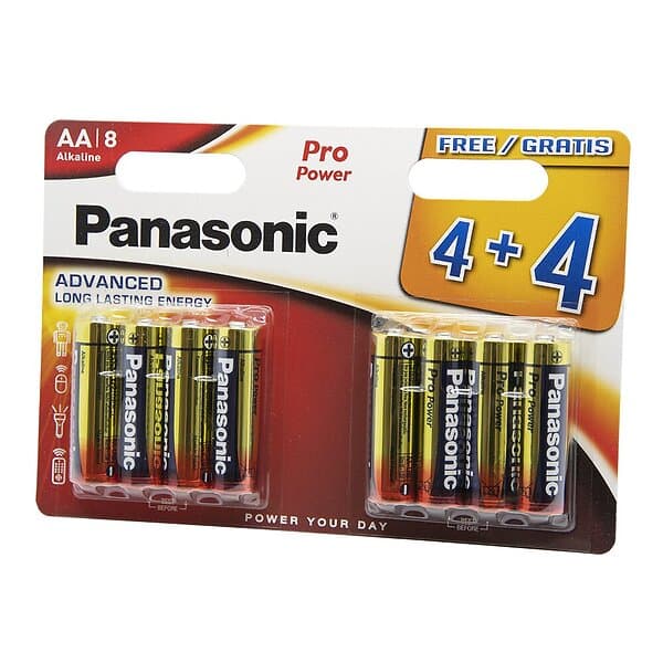 Panasonic 5st 8-Pack Pro Power AA-batterier