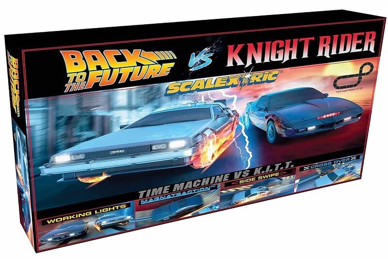 Scalextric Bilbana Time Machine vs KITT