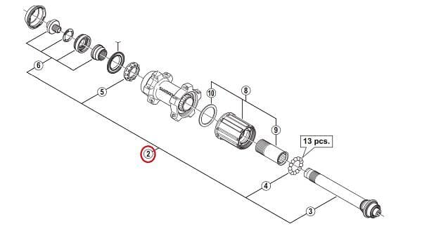 Shimano WH-6800 Axelset bak