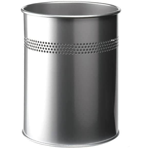 Silver Papperskorg metall 15l