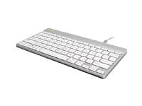 Compact R-Go Break ergonomic wired keyboard, White (Nordic)