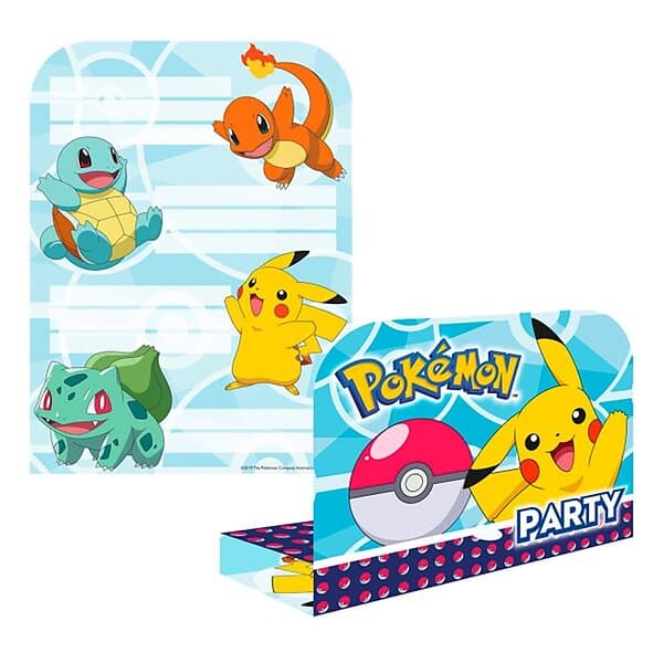 Inbjudningskort Pokemon 8-pack