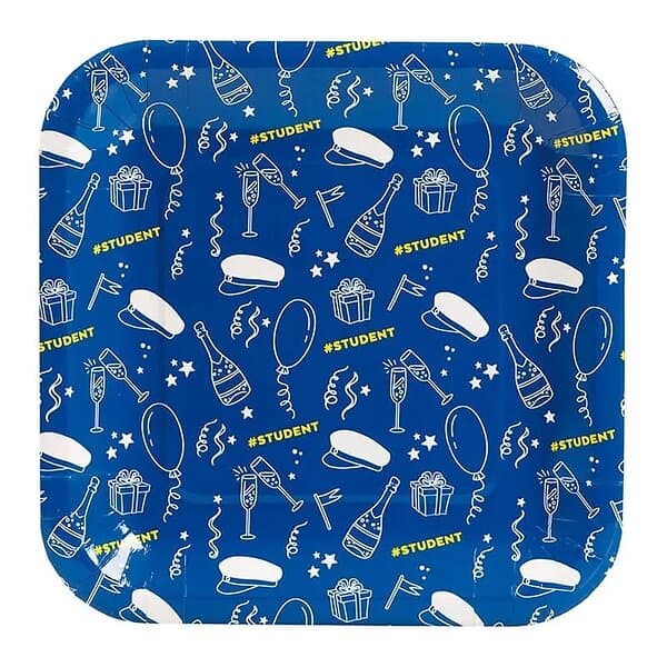 Papperstallrikar Kvadratiska #Student 8-pack