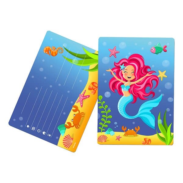 Inbjudningskort Mermaid 8-pack