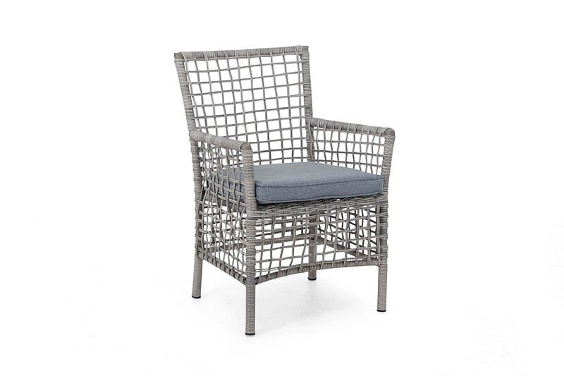 Sunzo New England karmstol Natur med beige dyna