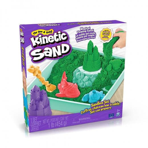 Kinetic Sand låda Set Grön