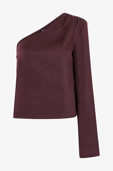 Gina Tricot One Shoulder Satin Blouse