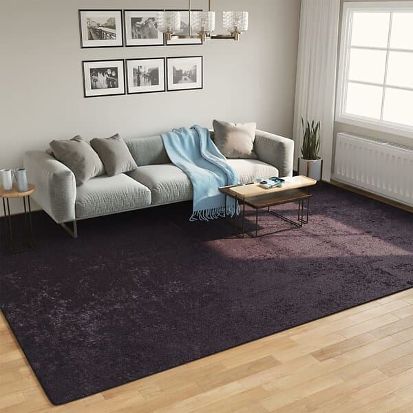 vidaXL Matta tvättbar antracit 400x300 cm halkfri 136631