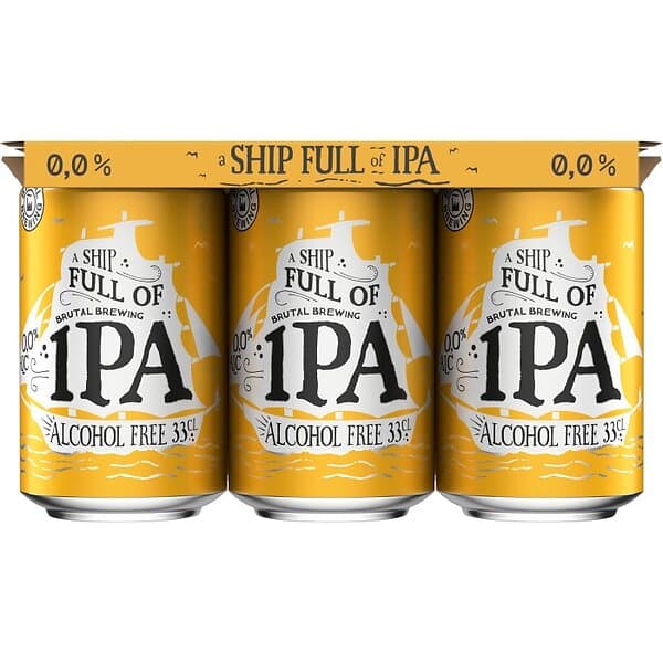 Brutal Brewing Ship Full of IPA Alkoholfri 0,0% Burk 6x33cl