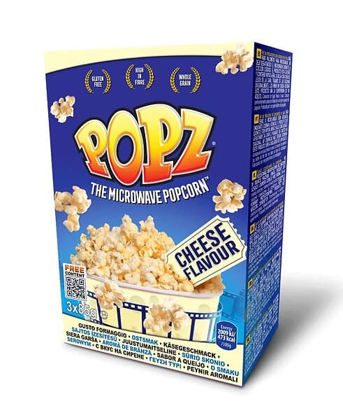 Popz Micropopcorn 3-pack Cheese 255g