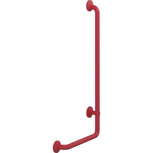Pressalit Care Plus stödhandtag, Ø 33 mm, 90°, 40x90 cm, höger, röd