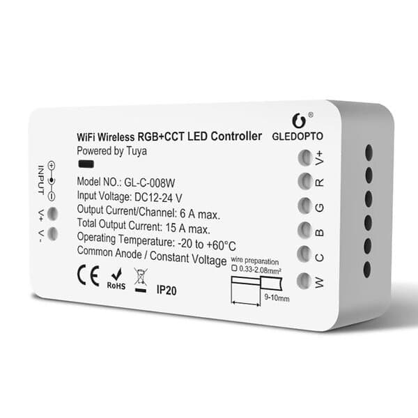 Gledopto RGB+CCT Wifi-controller för LED-list