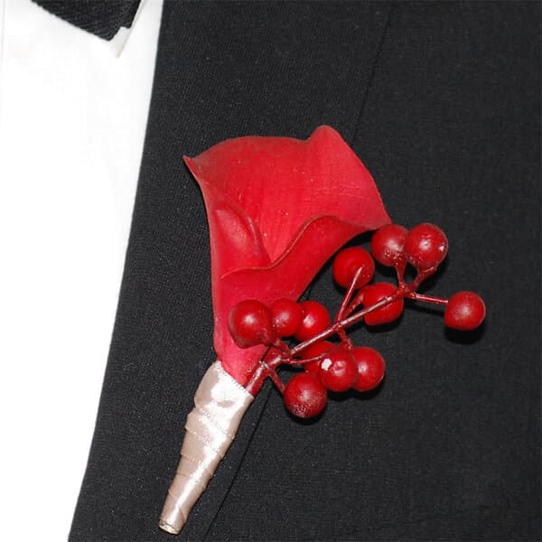Corsage Lilja Röd