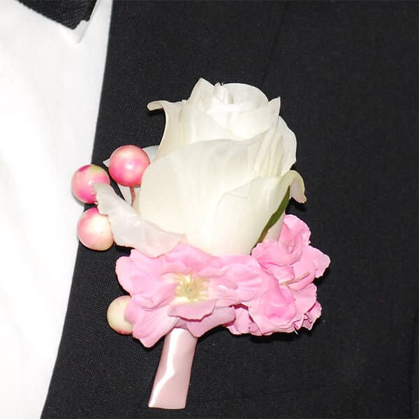 Corsage Ros Vit 2
