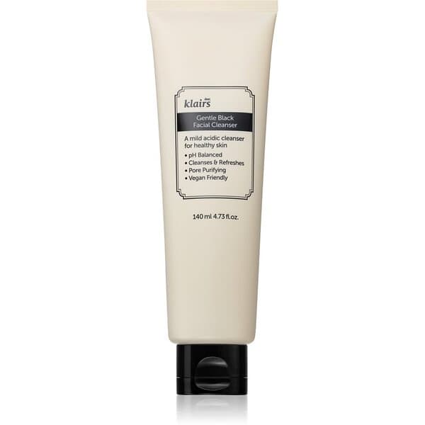 Klairs Gentle Black Facial Cleanser Mild rengörande gel för känslig hud 140ml