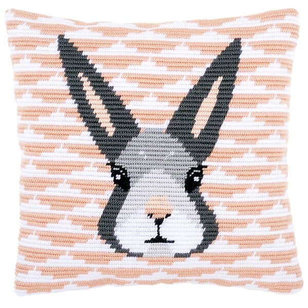 Broderikit Kuddfodral Diagonal Långstygn Yvonne 40 x 40 cm Vervaco