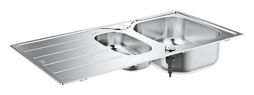 Grohe K200 diskbänk, 96,5x50 cm, rostfritt stål