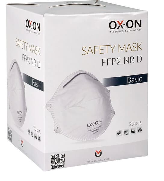 OX-ON Skyddsmask FFP2 20-P