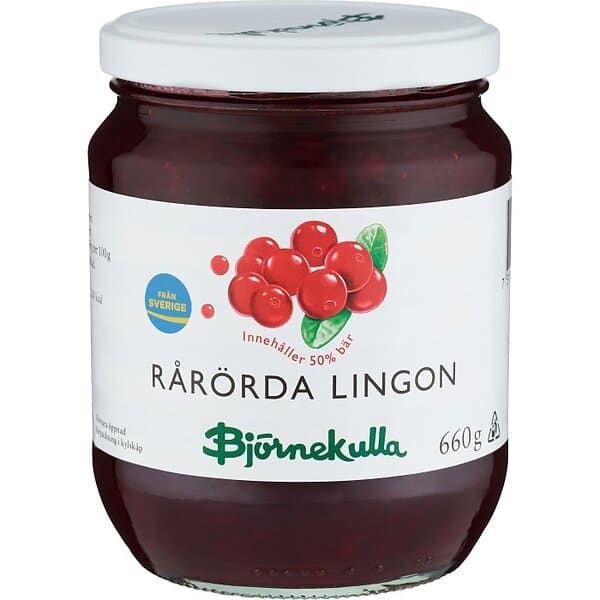 Björnekulla Rårörda Lingon 660g