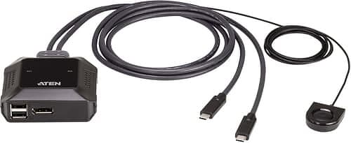 Aten 2-port Usb-c 4k Displayport Kvm Switch