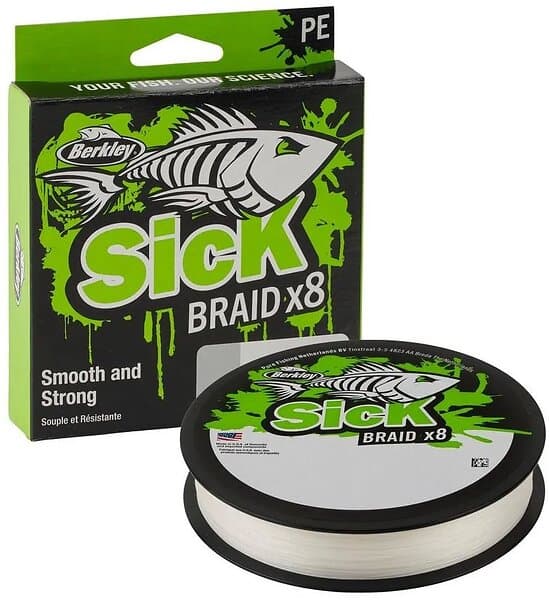 Berkley Sick Braid 300m White 0,12mm Høyytelses supermykt multifilament snøre