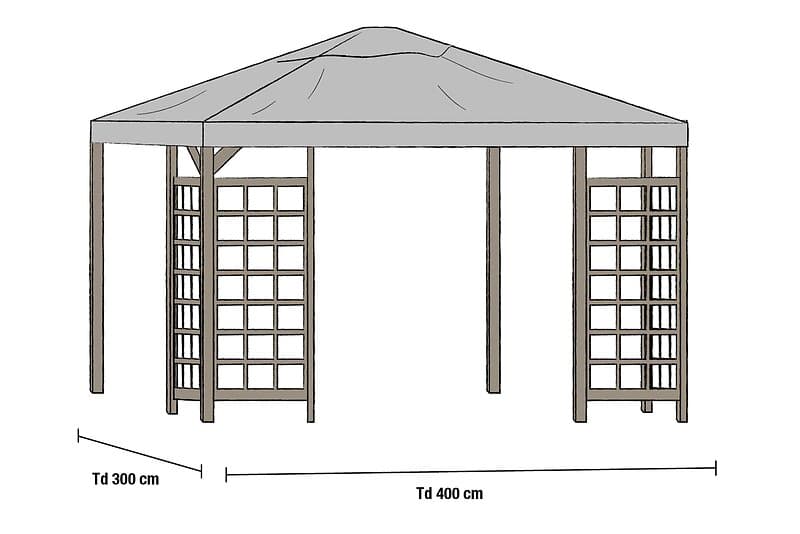 Brafab Hov tak Grå 3 x 4 m