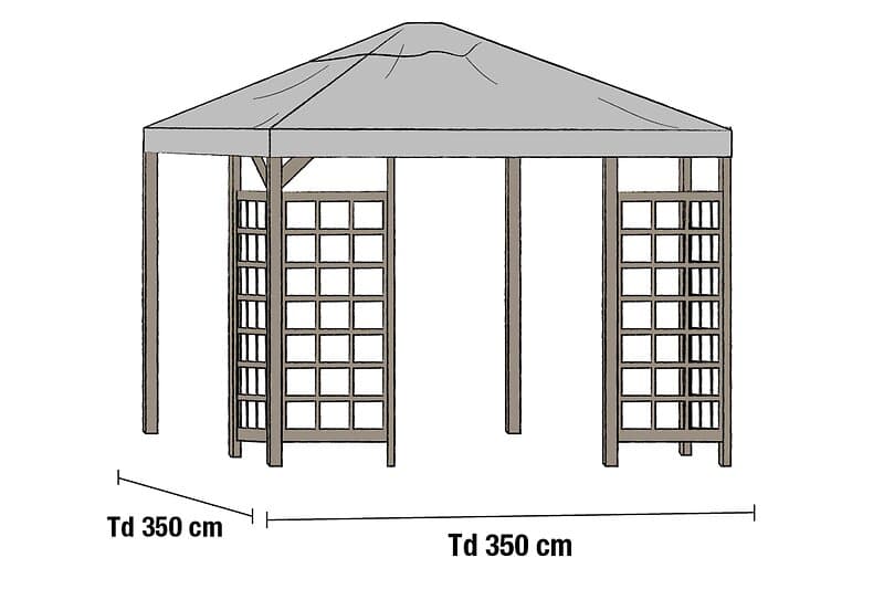 Brafab Hov tak Grå 3,5 x 3,5 m