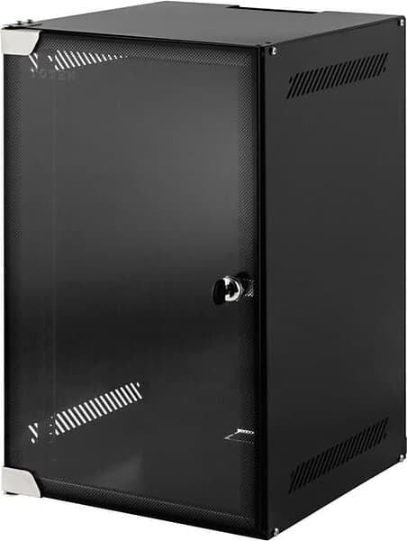 Toten 10" Väggskåp 9u 280x310 Glasdörr Svart