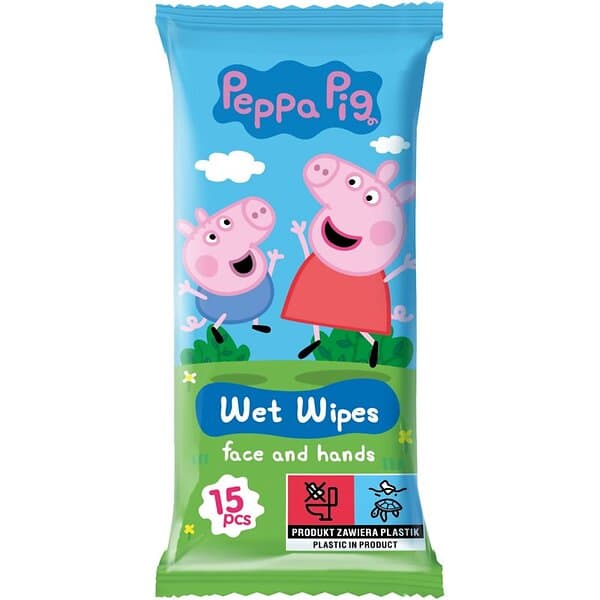 Peppa Pig Wet Wipes Våtservetter för barn 15 st. unisex