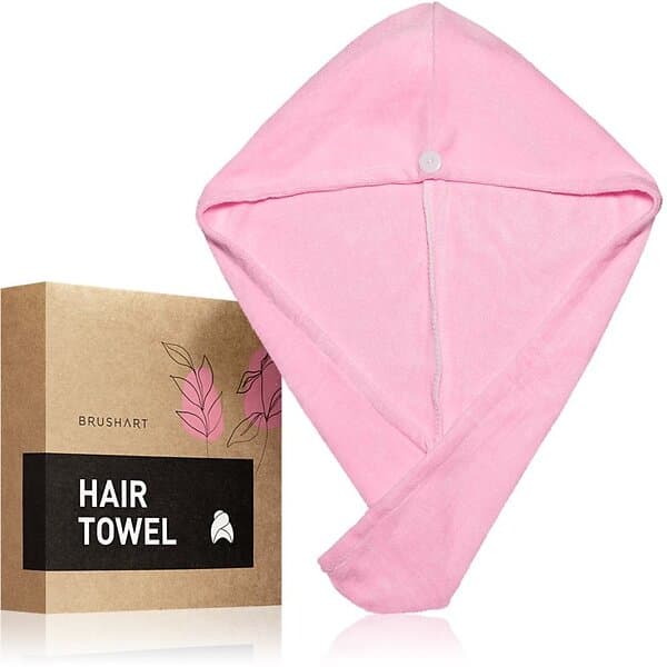 BrushArt Home Salon Hair towel Handduk för hår Pink
