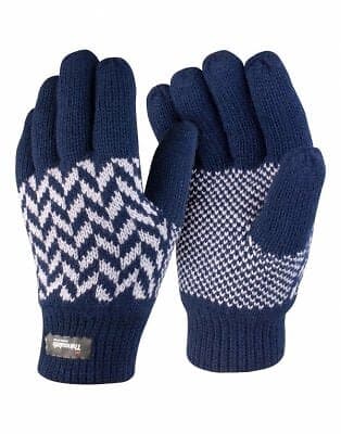 Falk & Ross Mönstrade stickade fingervantar Thinsulate (Unisex)