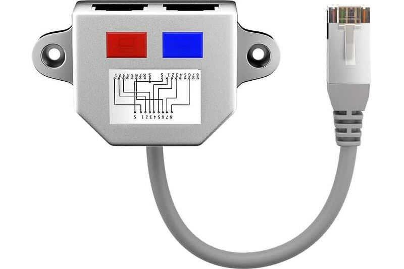 Goobay nätverk-splitter 15 cm grå