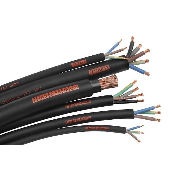 Nexans TITANEX Gummikabel 5G6 mm² ledararea 1 m, kapad