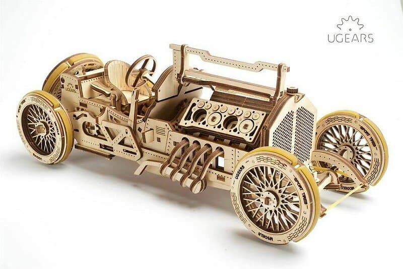 Ugears Wooden Mechanical Model Grand Prix Car U-9