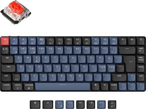 Keychron K3 Pro Qmk/via Lp Red Kabelansluten (Nordisk)