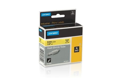 Dymo Tape Rhinopro Krympslang 6mm Svart/gul