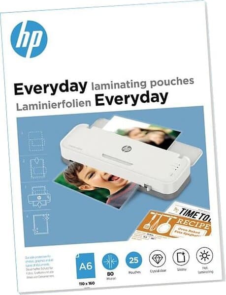 HP Everyday Lamineringspåsar 80mic A4 A5 A6 A3