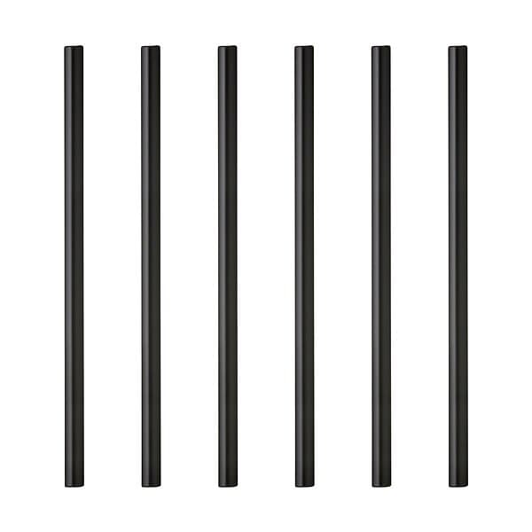 Lyngby Glas sugrör 14,5 cm 6-pack Svart