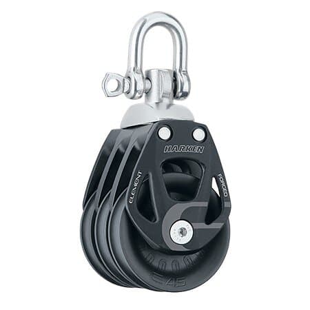 Harken 45 Mm Triple Swivel Pulley Svart