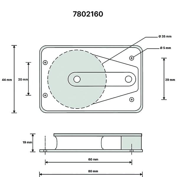 Barton Marine 370kg 8 Mm Single Flat Pulley Silver 35 x 80 mm