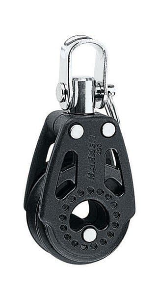 Harken Carbon 29 Mm Single Swivel Pulley Svart